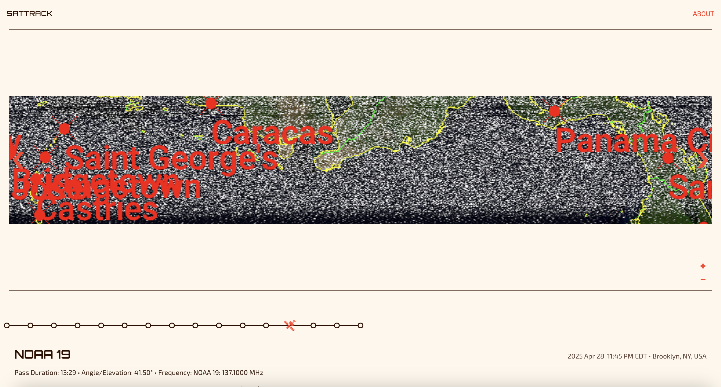 SatTrack project screenshot